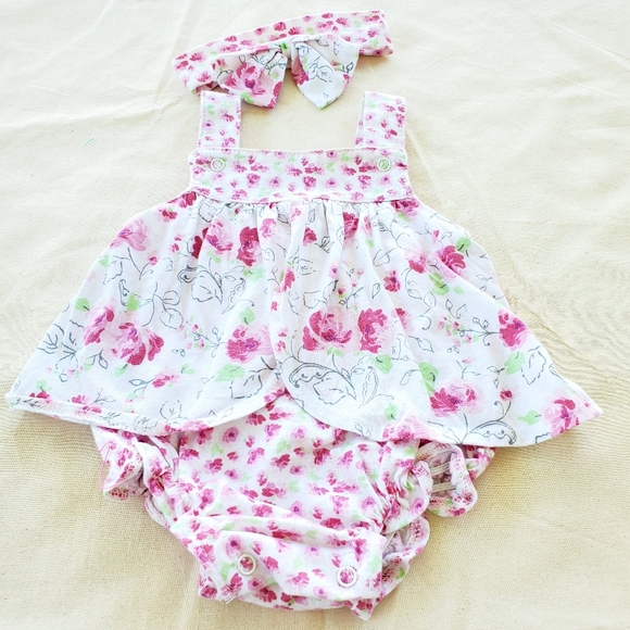 mini b Other - Mini B onesie romper and headband size 6 months